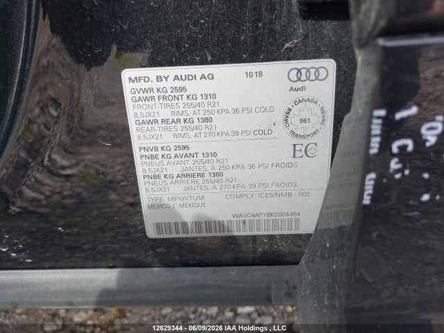 Audi SQ5 2019 WA1C4AFY8K2004464 Image 9