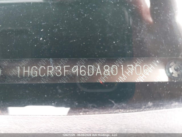 Aukcja sprzedaży 2013 Honda Accord Touring V6, vin: 1HGCR3F96DA801706, numer aukcji: 12627229