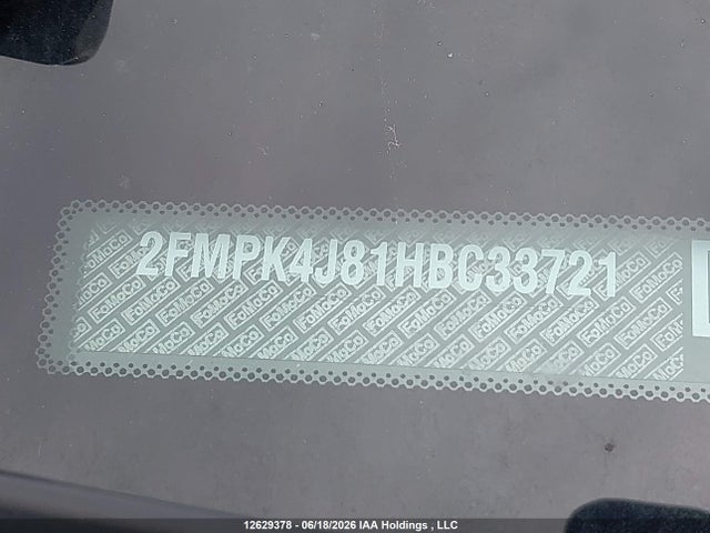 Aukcja sprzedaży 2017 Ford Edge Sel, vin: 2FMPK4J81HBC33721, numer aukcji: 12629378