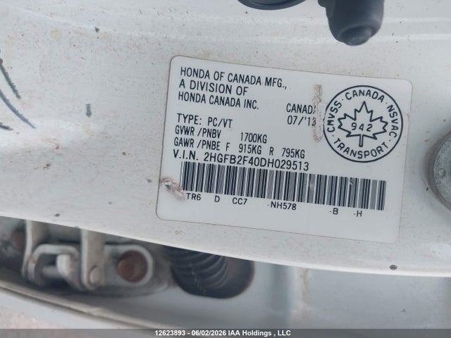 Продажа на аукционе авто 2013 Honda Civic Lx, vin: 2HGFB2F40DH029513, номер лота: 12623893