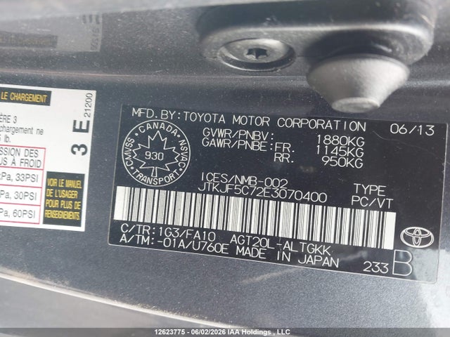 JTKJF5C72E3070400 Scion TC