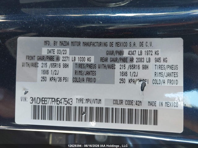 3MVDMBB77PM547543 Mazda Cx-30 Gx