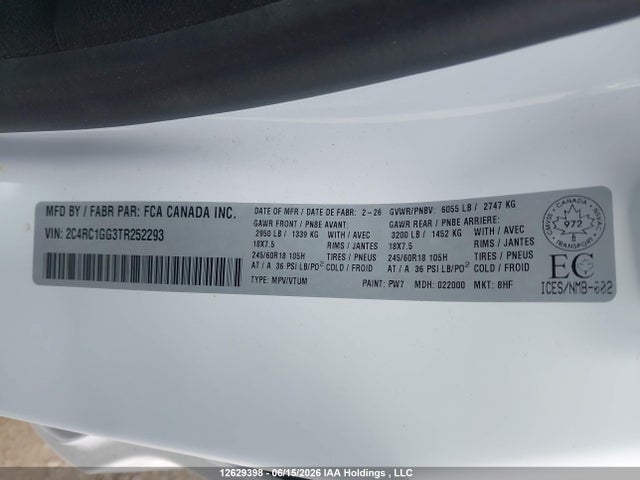 Chrysler Pacifica Limited 2026 2C4RC1GG3TR252293 Image 9