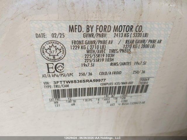 Ford Maverick Lariat 2025 3FTTW8S36SRA59977 Image 18