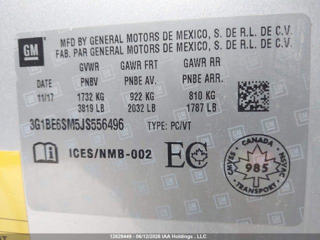 Chevrolet CRUZE LT 2018 3G1BE6SM5JS556496 Image 19