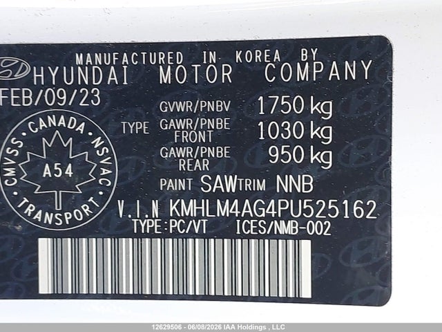 Aukcja sprzedaży 2023 Hyundai Elantra Sel, vin: KMHLM4AG4PU525162, numer aukcji: 12629506