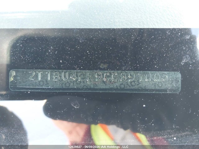 2012 Toyota Corolla S/le მანქანა იყიდება აუქციონზე, vin: 2T1BU4EE9CC891005, აუქციონის ნომერი: 12629527