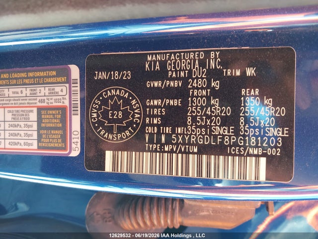 KIA SORENTO LX 2023 5XYRGDLF8PG181203 Image 9
