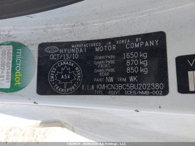 Aukcja sprzedaży 2011 Hyundai Accent Se, vin: KMHCN3BC5BU202380, numer aukcji: 12629574