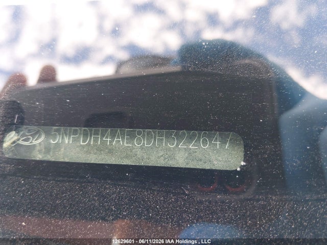 2013 Hyundai Elantra Limited მანქანა იყიდება აუქციონზე, vin: 5NPDH4AE8DH322647, აუქციონის ნომერი: 12629601