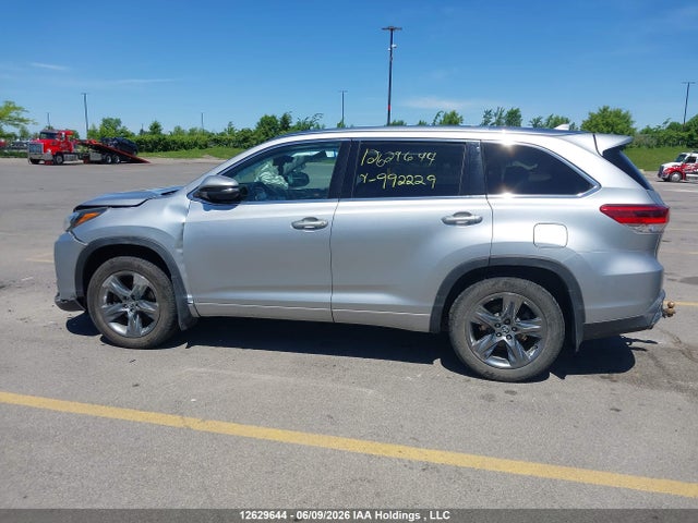 2019 Toyota Highlander Limited/ltd Platinum მანქანა იყიდება აუქციონზე, vin: 5TDDZRFH2KS992229, აუქციონის ნომერი: 12629644