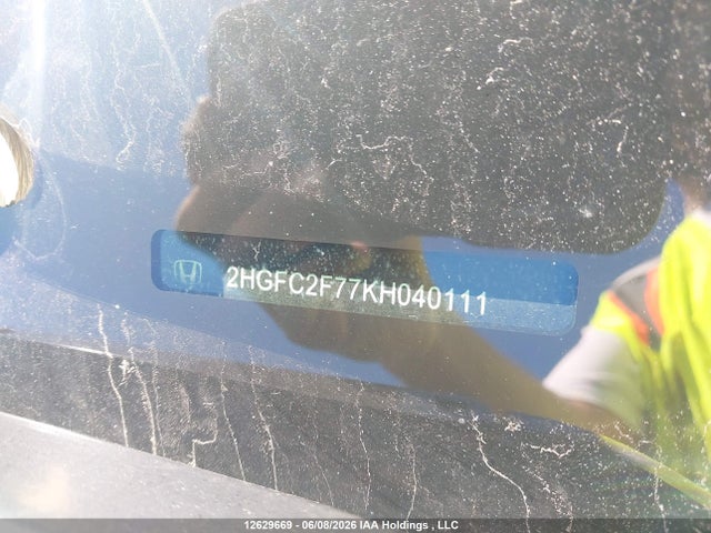 2HGFC2F77KH040111 Honda CIVIC EX