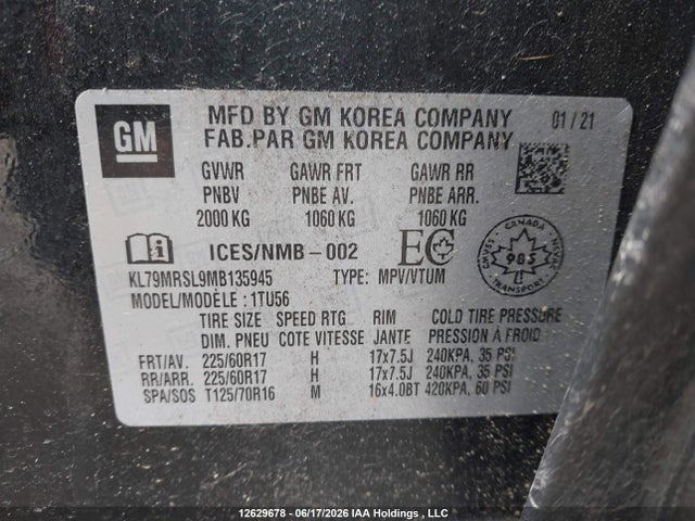 Chevrolet Trailblazer Lt 2021 KL79MRSL9MB135945 Image 9