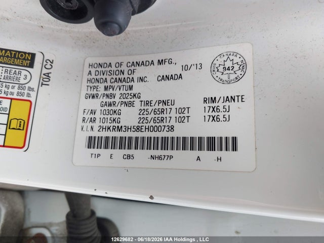 Honda CR-V EX 2014 2HKRM3H58EH000738 Image 19