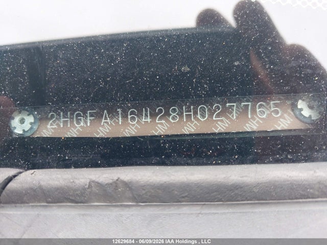 12629684 :رقم المزاد ، 2HGFA16428H027765 vin ، 2008 Honda Civic Sdn مزاد بيع