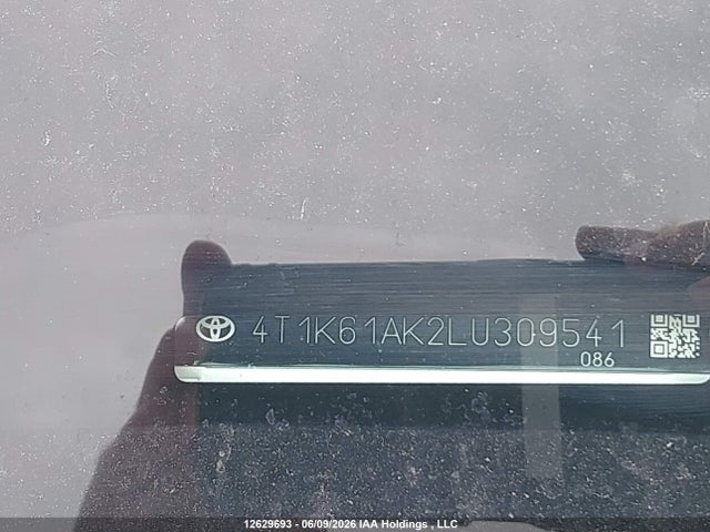 12629693 :رقم المزاد ، 4T1K61AK2LU309541 vin ، 2020 Toyota Camry Xse مزاد بيع
