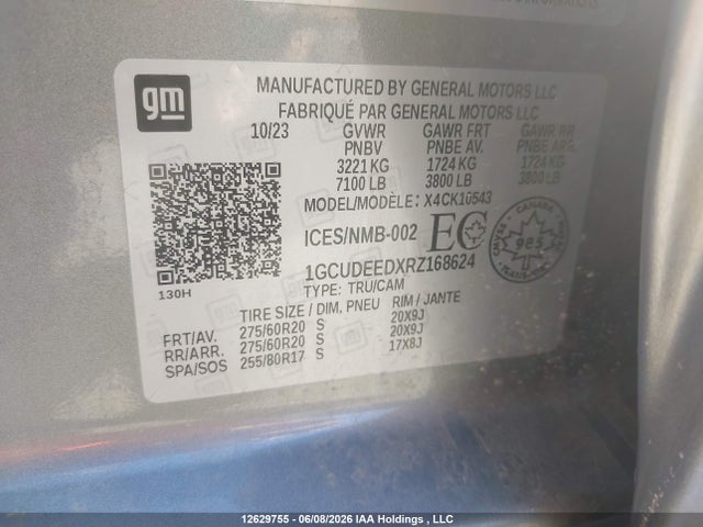 1GCUDEEDXRZ168624 Chevrolet Silverado K1500 Rst