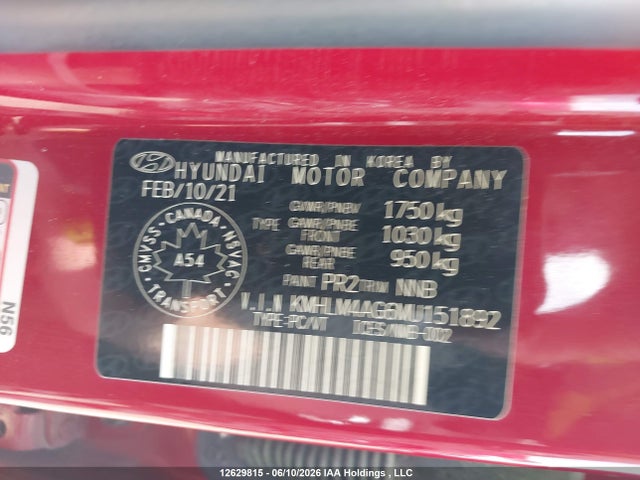 Продаж на аукціоні авто 2021 Hyundai Elantra, vin: KMHLM4AG6MU151892, номер лоту: 12629815