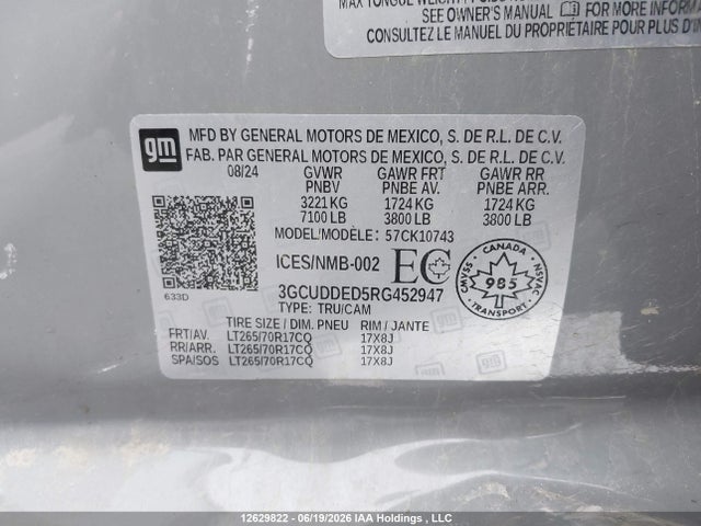 Chevrolet Silverado 1500 Lt 2024 3GCUDDED5RG452947 Image 18