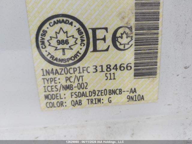 2015 Nissan Leaf S/sl/sv მანქანა იყიდება აუქციონზე, vin: 1N4AZ0CP1FC318466, აუქციონის ნომერი: 12629860