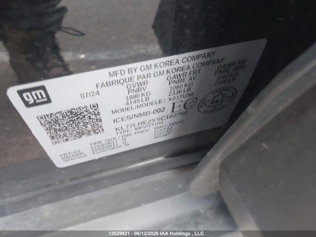 Chevrolet TRAX 1LT 2025 KL77LHE2XSC102760 Image 9