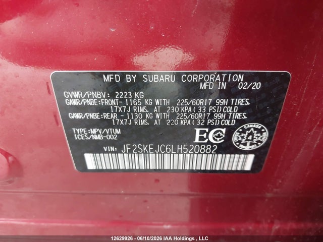 Subaru Forester Touring 2020 JF2SKEJC6LH520882 Image 20