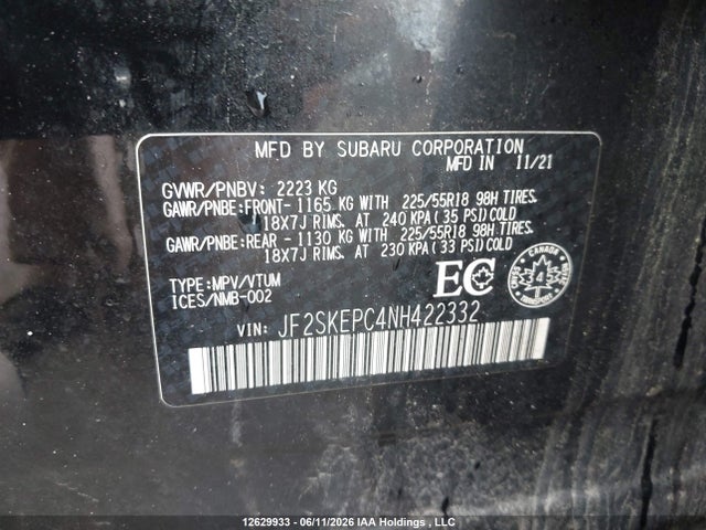 Subaru Forester Limited 2022 JF2SKEPC4NH422332 Image 18
