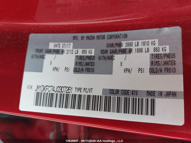 Mazda Cx-3 Touring 2018 JM1DKFC74J0307261 Image 9