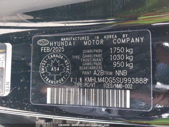 Продаж на аукціоні авто 2025 Hyundai Elantra Sel Sport, vin: KMHLM4DG5SU993888, номер лоту: 12630005