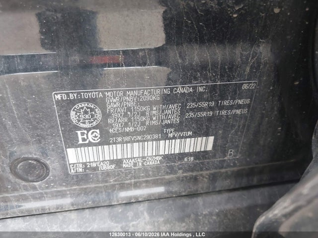 Toyota RAV4 2022 2T3R1RFV5NC290381 Image 9