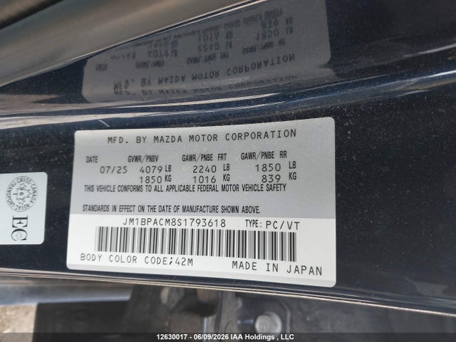 Mazda 3 Preferred 2025 JM1BPACM8S1793618 Image 9