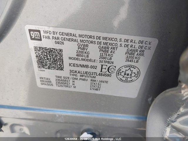GMC Terrain Elevation 2026 3GKALUEG3TL484590 Image 9