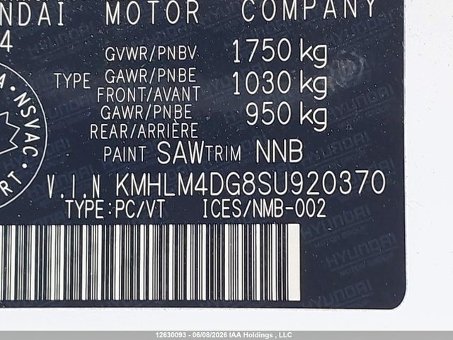 Aukcja sprzedaży 2025 Hyundai Elantra Sel Sport, vin: KMHLM4DG8SU920370, numer aukcji: 12630093