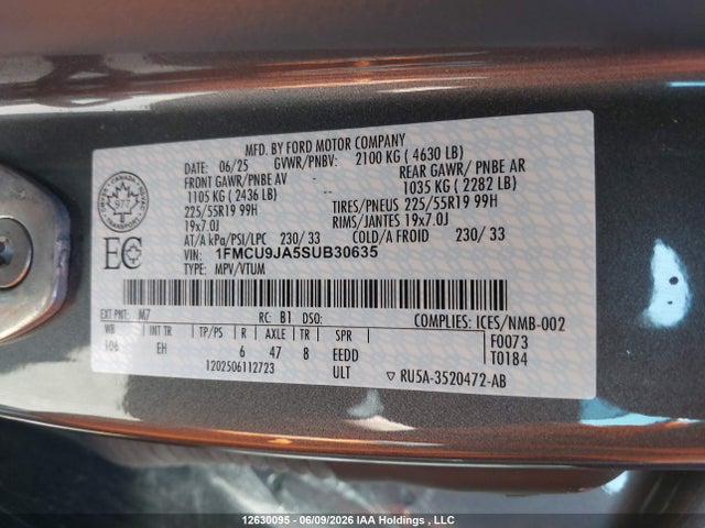 Ford Escape Platinum 2025 1FMCU9JA5SUB30635 Image 18