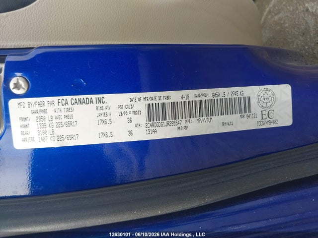 Dodge Grand Caravan Crew 2018 2C4RDGDG1JR295547 Image 19