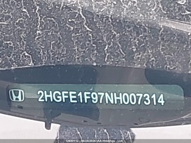 Продаж на аукціоні авто 2022 Honda Civic Touring, vin: 2HGFE1F97NH007314, номер лоту: 12630112