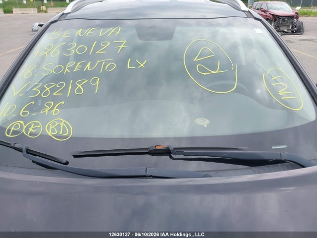 12630127 :رقم المزاد ، 5XYPG4A35JG382189 vin ، 2018 Kia Sorento 2.4l Lx مزاد بيع