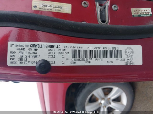 Aukcja sprzedaży 2012 Jeep Compass, vin: 1C4NJDAB8CD556158, numer aukcji: 12630130