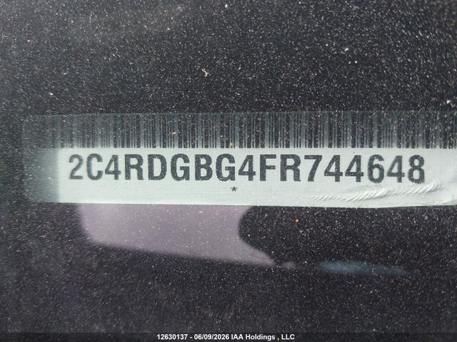 Продажа на аукционе авто 2015 Dodge Grand Caravan Se, vin: 2C4RDGBG4FR744648, номер лота: 12630137