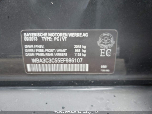 BMW 320 I Xdrive 2014 WBA3C3C55EF986107 Image 9