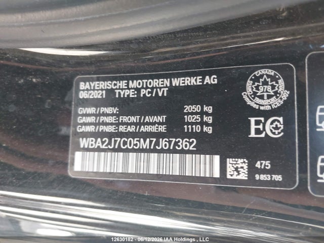 BMW M240i Xdrive 2021 WBA2J7C05M7J67362 Image 9