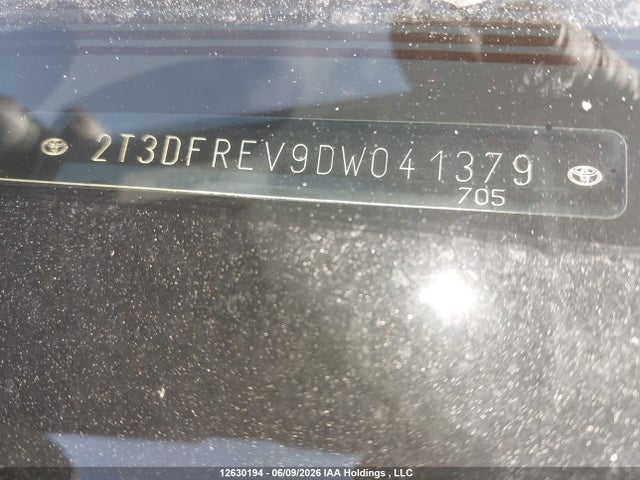 2013 Toyota Rav4 Limited მანქანა იყიდება აუქციონზე, vin: 2T3DFREV9DW041379, აუქციონის ნომერი: 12630194