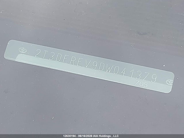 2013 Toyota Rav4 Limited მანქანა იყიდება აუქციონზე, vin: 2T3DFREV9DW041379, აუქციონის ნომერი: 12630194