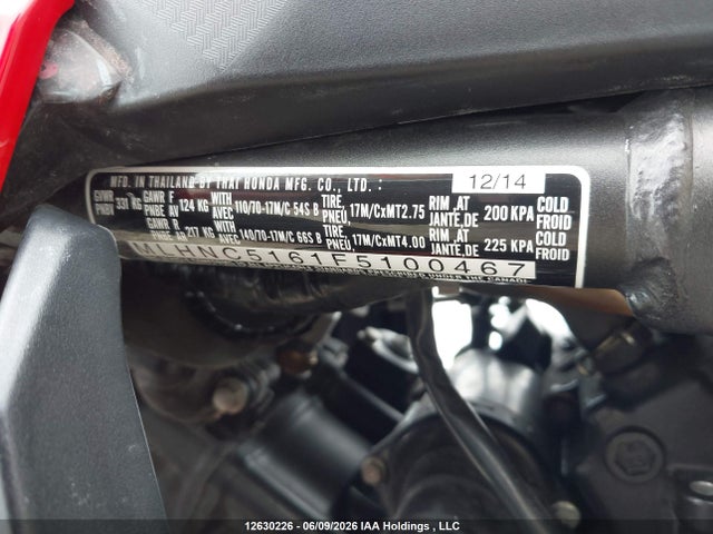 Honda Cbr300 Ra 2015 MLHNC5161F5100467 Image 10