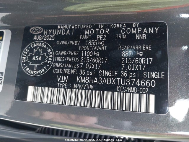 Hyundai Kona 2026 KM8HA3ABXTU374660 Image 9