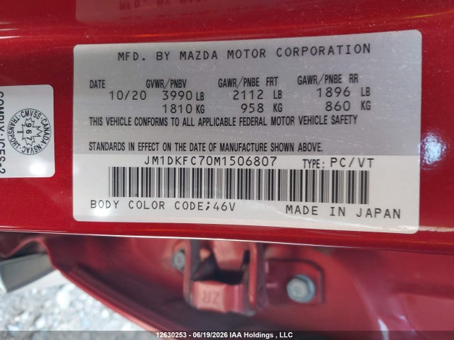Mazda Cx-3 Touring 2021 JM1DKFC70M1506807 Image 9