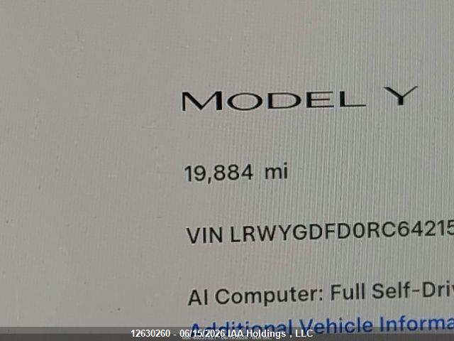 Tesla Model Y Long Range/rwd 2024 LRWYGDFD0RC642159 Image 16
