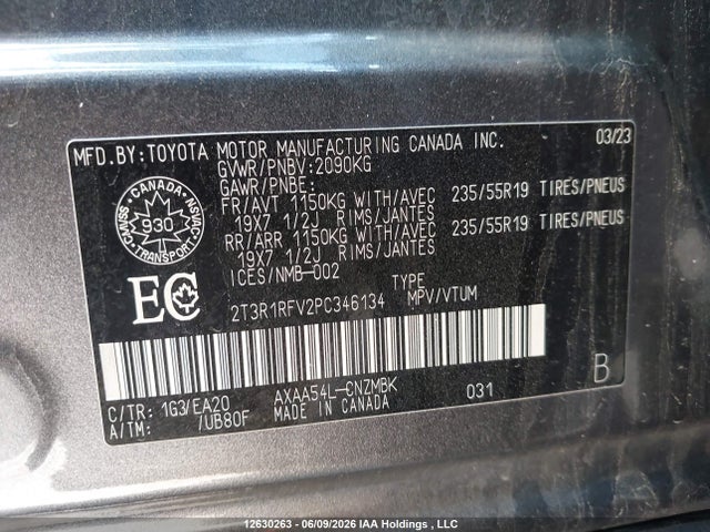 Продажа на аукционе авто 2023 Toyota Rav4 Xle/xle Premium, vin: 2T3R1RFV2PC346134, номер лота: 12630263