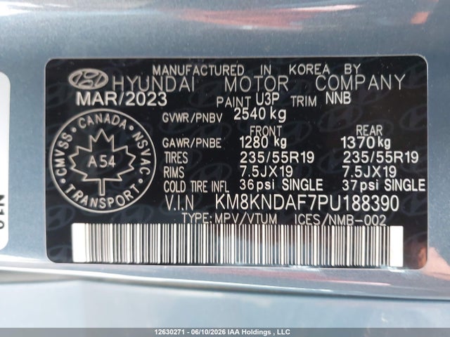 12630271 :رقم المزاد ، KM8KNDAF7PU188390 vin ، 2023 Hyundai Ioniq 5 Preferred Long Range مزاد بيع