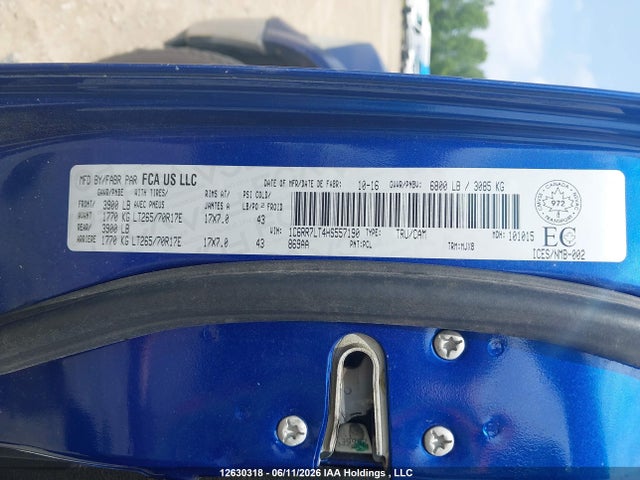 Aukcja sprzedaży 2017 Dodge Ram 1500, vin: 1C6RR7LT4HS557190, numer aukcji: 12630318